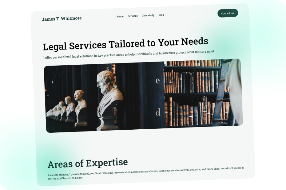solo lawyer website ui/ux design