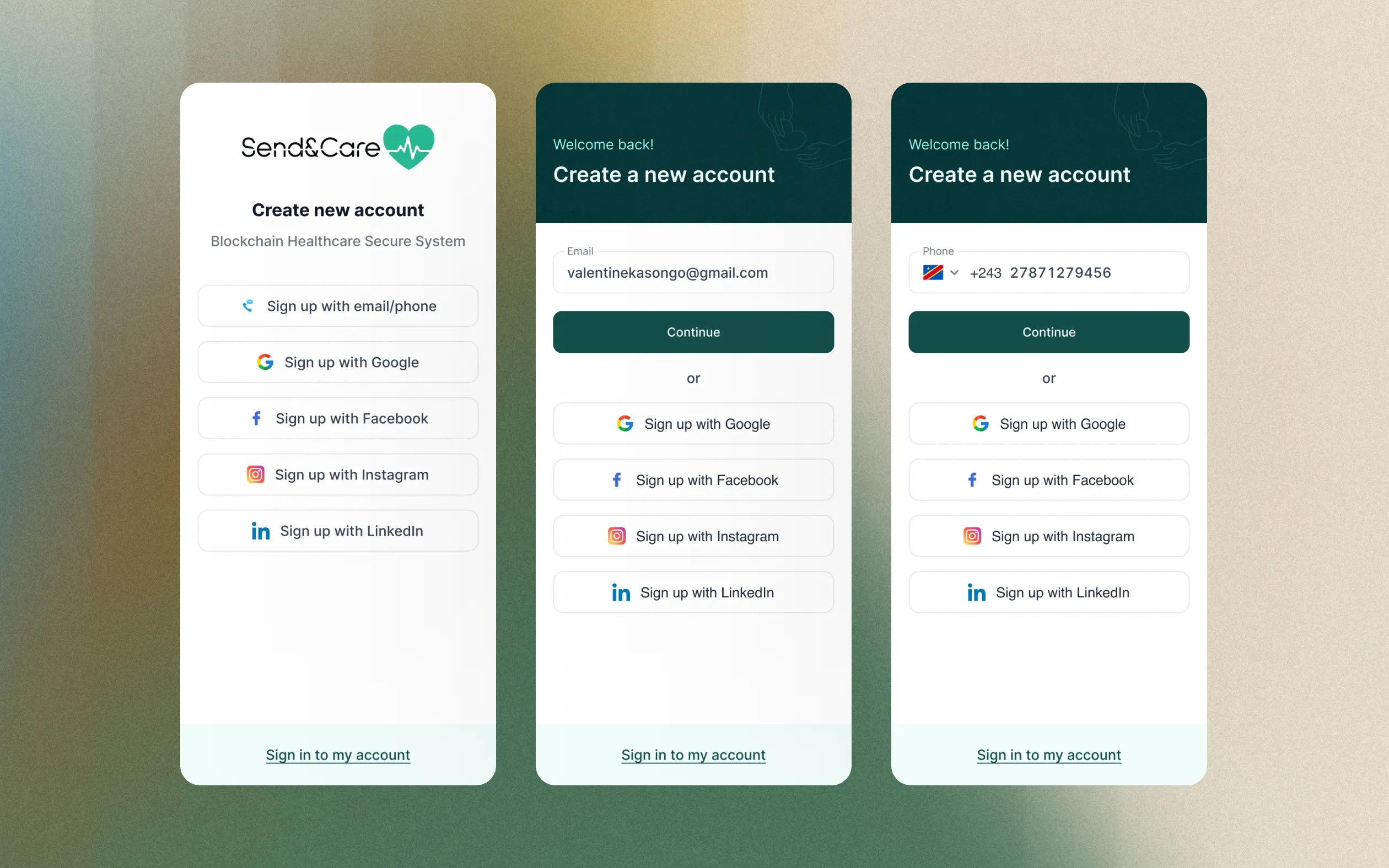 create new account ui design
