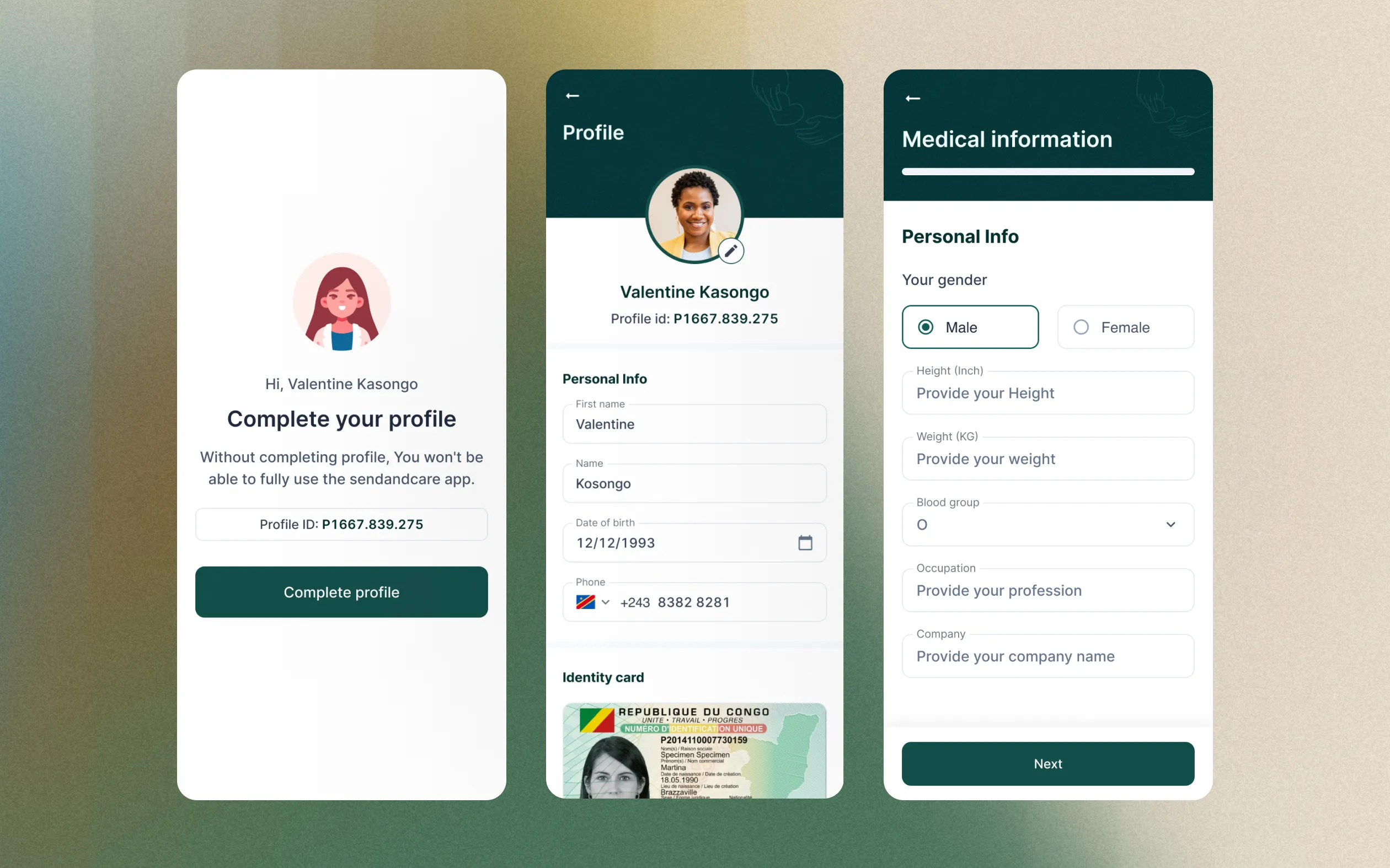 complete your profile ui design