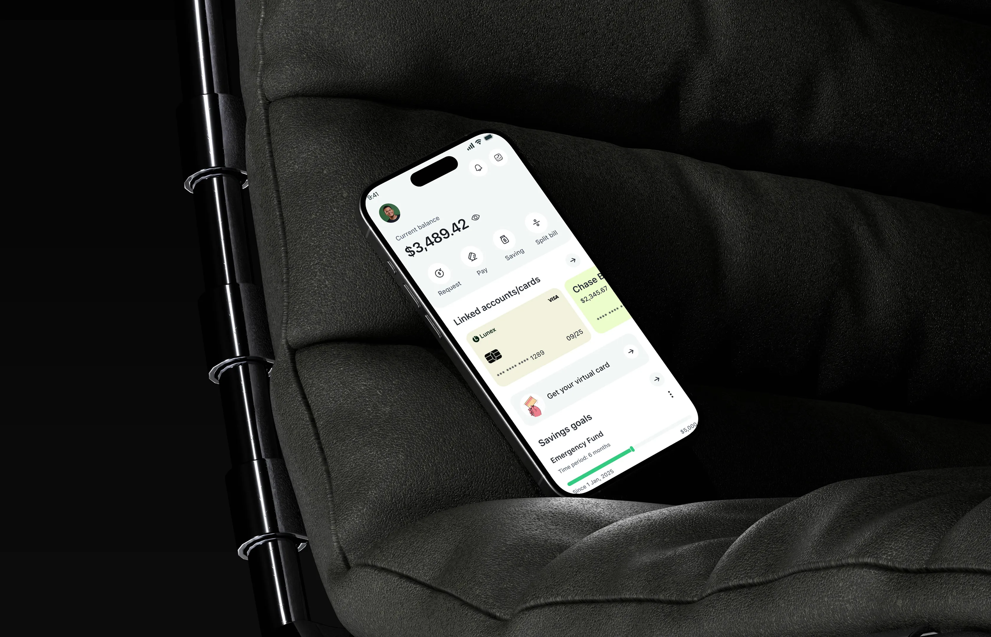 fintech home page ui