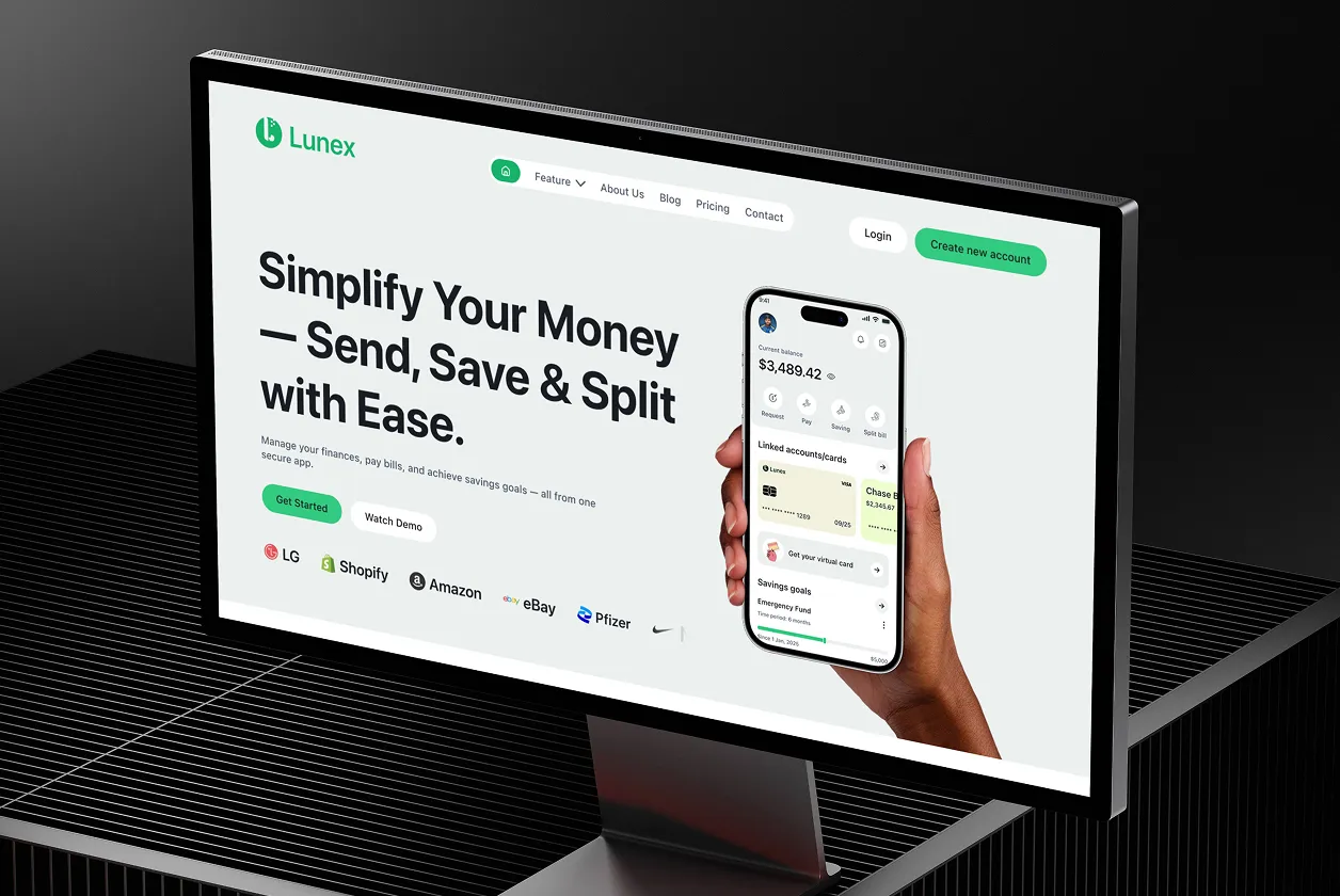 fintech website ui ux design