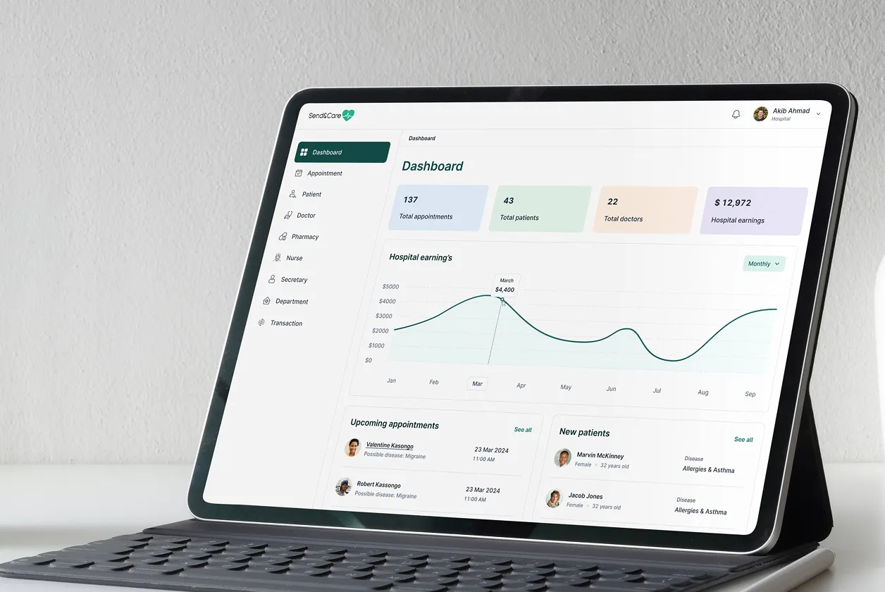 Healthcare dashboard ux design
