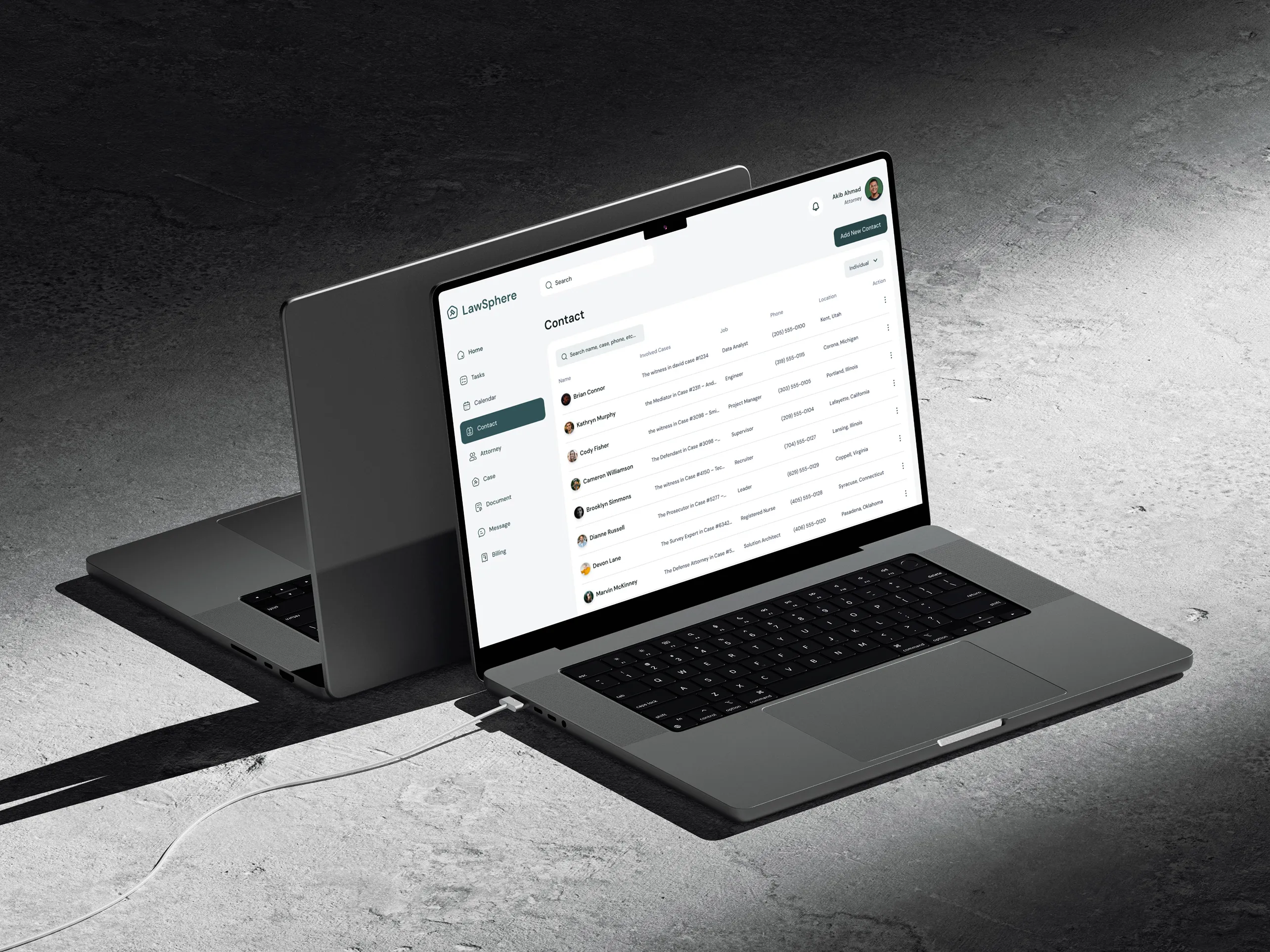 law firm contact page ui