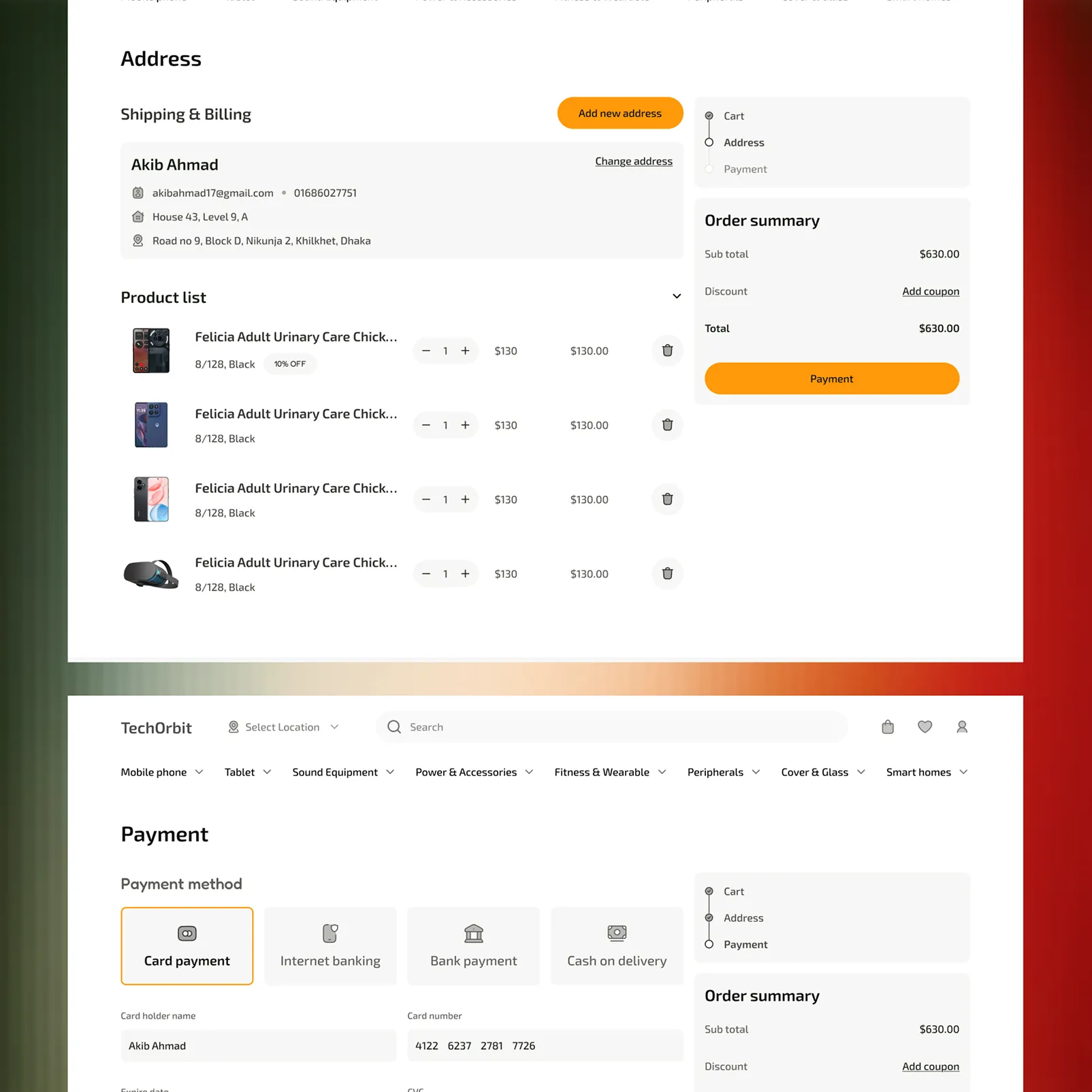 electronics ecommerce template