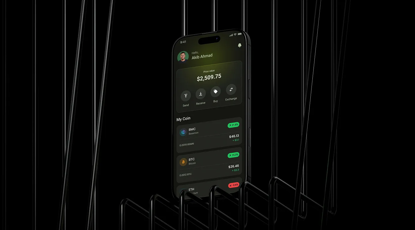 cypto app ui ux design