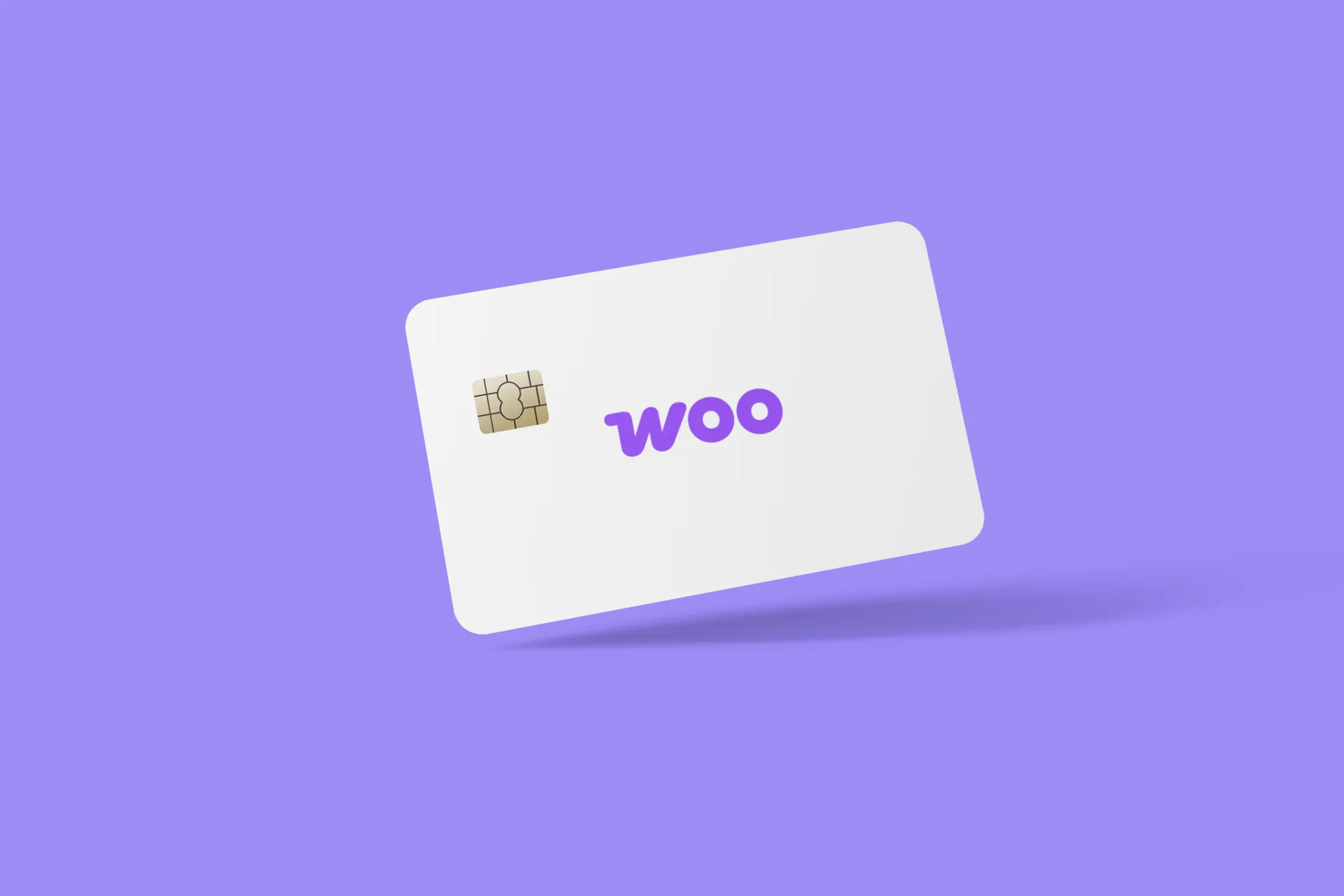 WooCommerce logo on a payment card against a purple background