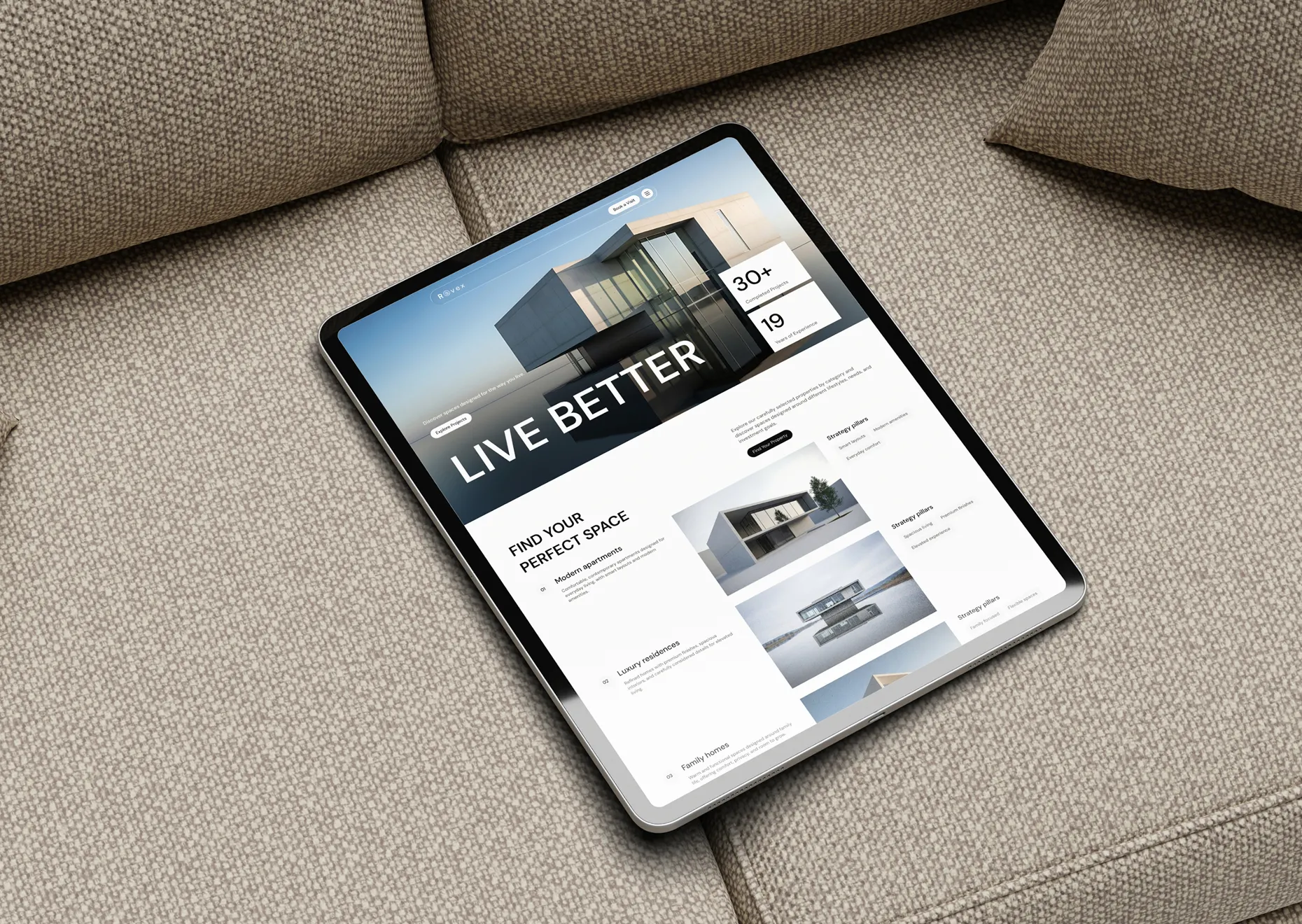 modern real estate website